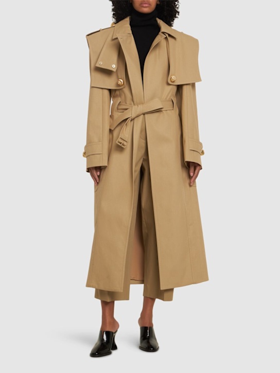 Luisaviaroma Trench Sartoriale In Gabardina Di Cotone