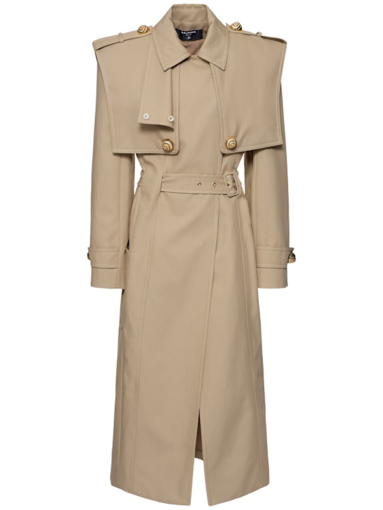 Luisaviaroma Trench sartoriale in gabardina di cotone