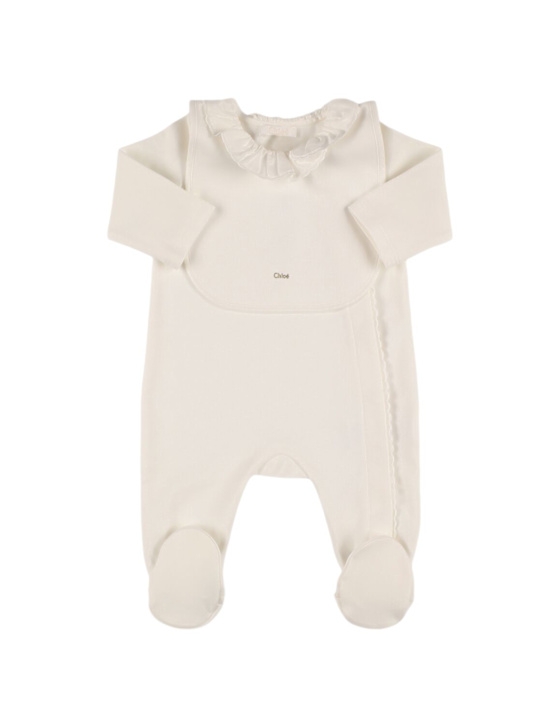 Luisaviaroma Tutina e 2 bavaglini in cotone organico