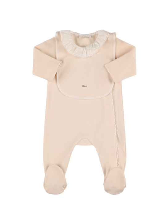 Luisaviaroma Tutina e 2 bavaglini in cotone organico