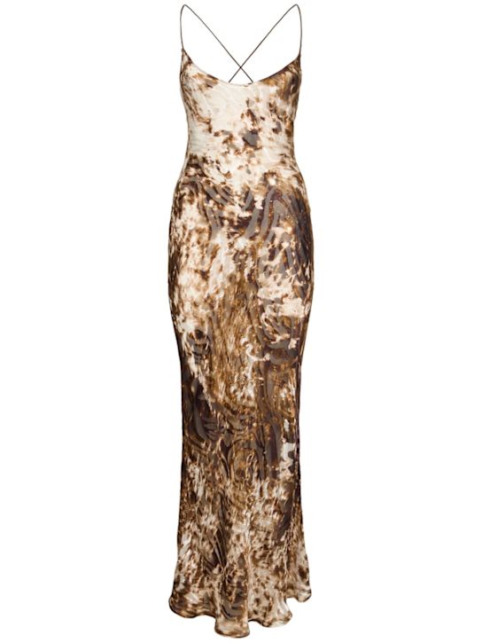 Luisaviaroma Vestito Appaloosa in raso dévoré stampato