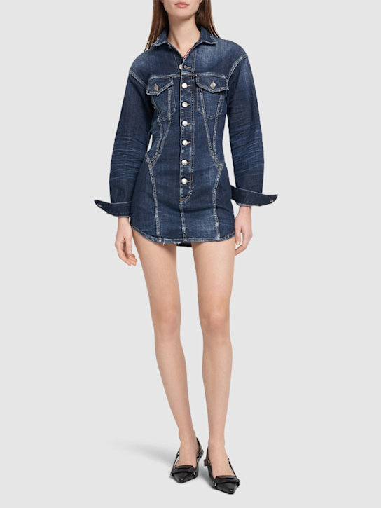 Luisaviaroma Vestito Bustier A Maniche Lunghe In Denim