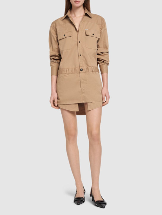Luisaviaroma Vestito Chemisier In Twill Di Cotone Stretch