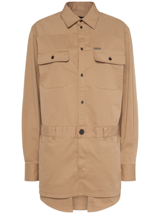 Luisaviaroma Vestito chemisier in twill di cotone stretch