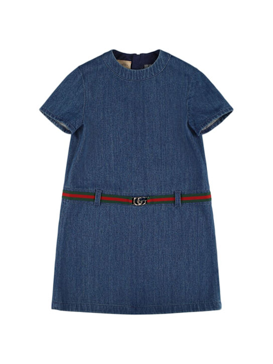 Luisaviaroma Vestito in denim di cotone washed con cintura Web