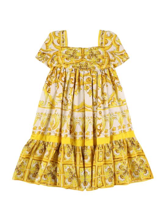 Luisaviaroma Vestito in popeline di cotone stampa maiolica