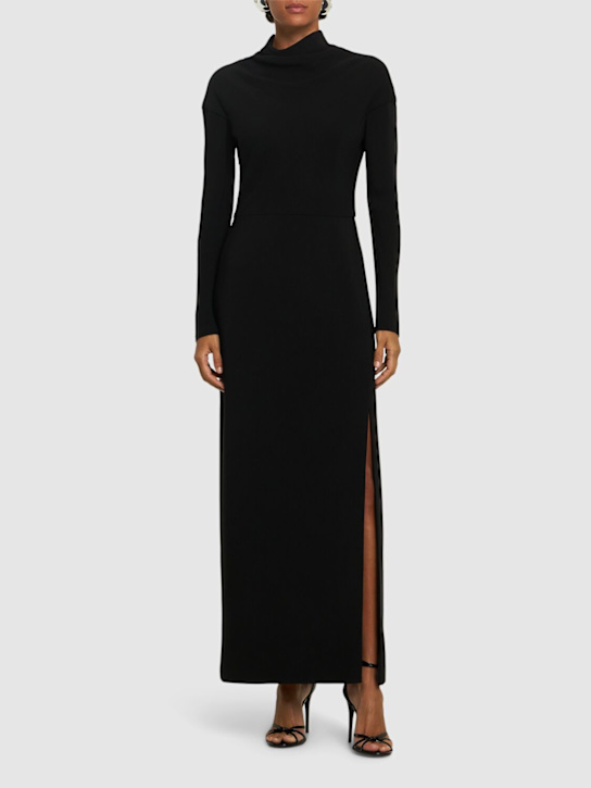 Luisaviaroma Vestito Lungo Drappeggiato In Misto Viscosa Cady