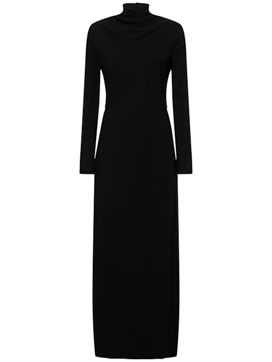 Luisaviaroma Vestito lungo drappeggiato in misto viscosa cady