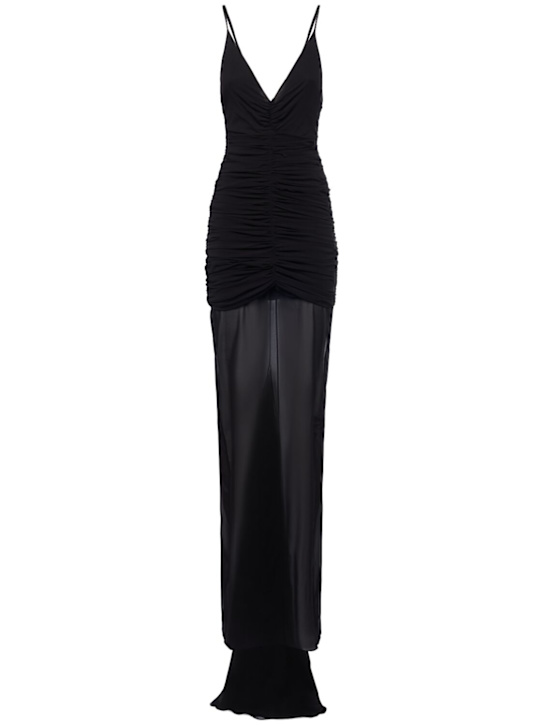 Luisaviaroma Vestito lungo in chiffon di seta stretch
