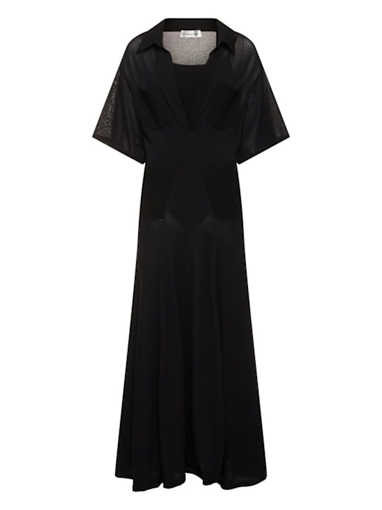 Luisaviaroma Vestito lungo in maglia di misto cotone leggero