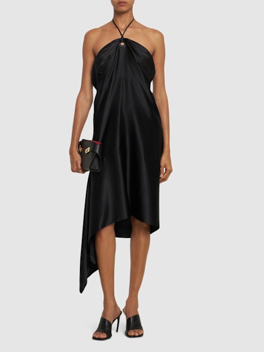 Luisaviaroma Vestito Midi Asimmetrico In Raso Techno