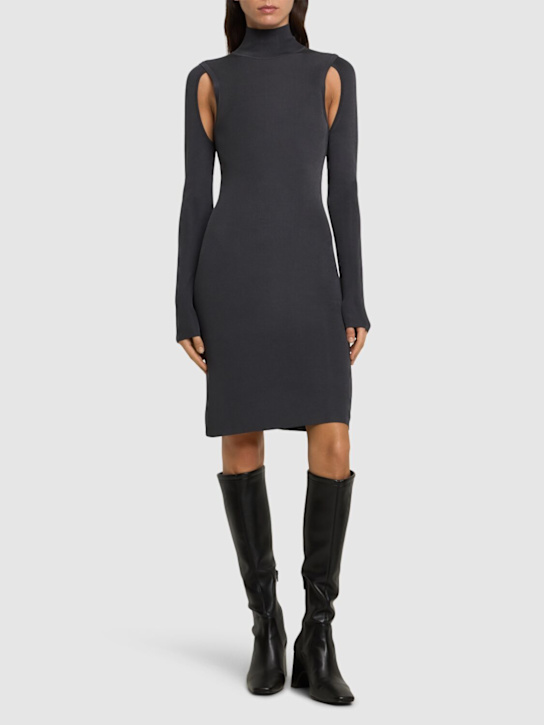 Luisaviaroma Vestito Midi Collo Alto In Maglia Di Lana
