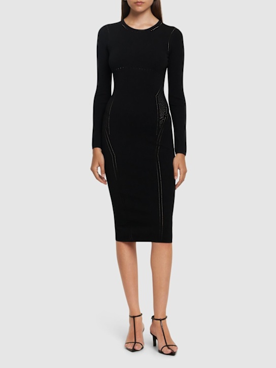Luisaviaroma Vestito Midi Comica A Maniche Lunghe In Jersey