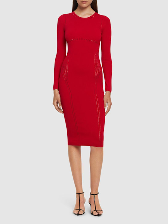 Luisaviaroma Vestito Midi Comica A Maniche Lunghe In Jersey