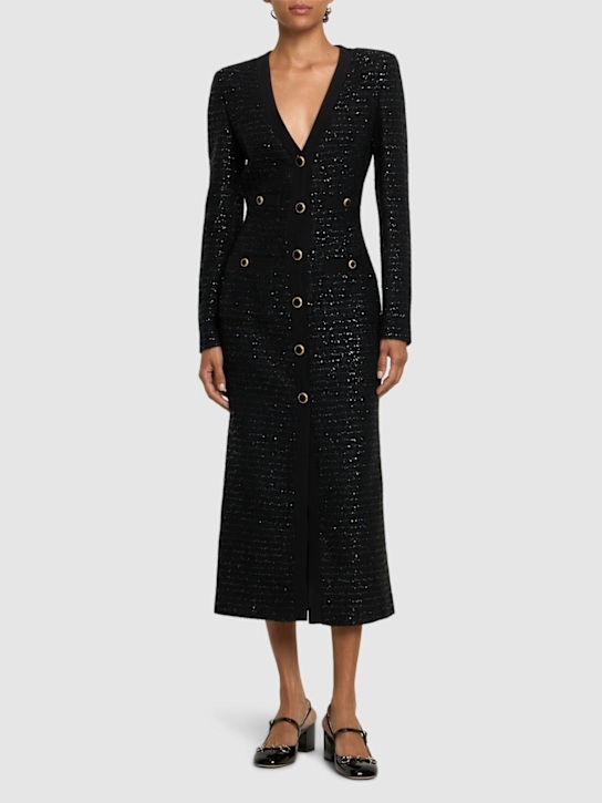 Luisaviaroma Vestito Midi Con Scollo A V E Paillettes