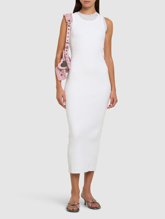 Luisaviaroma Vestito Midi In Jersey Di Cotone Con Logo