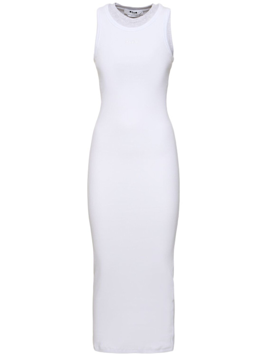 Luisaviaroma Vestito midi in jersey di cotone con logo