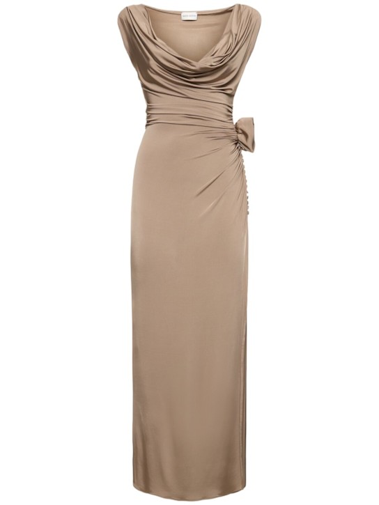 Luisaviaroma Vestito midi in jersey di viscosa con rose