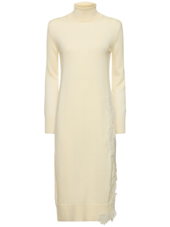 Luisaviaroma Vestito midi in maglia di misto lana con ricami