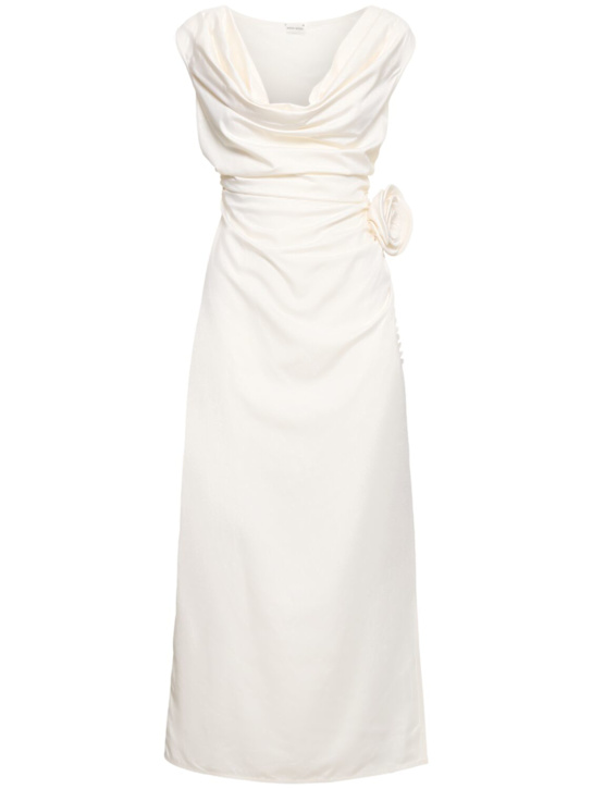 Luisaviaroma Vestito midi in seta drappeggiata con rosa