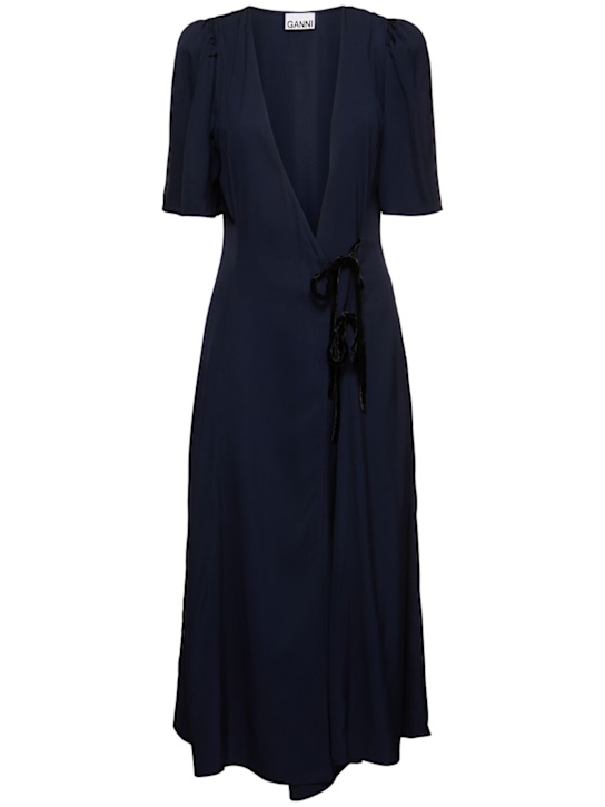 Luisaviaroma Vestito midi in twill di misto viscosa