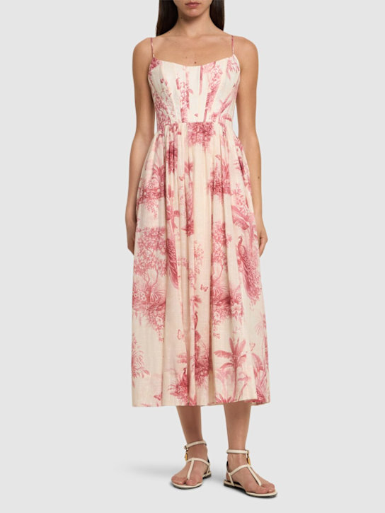 Luisaviaroma Vestito Midi Waverly In Popeline Stampato