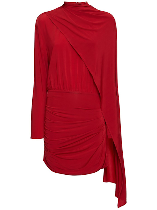 Luisaviaroma Vestito mini asimmetrico in jersey drappeggiato