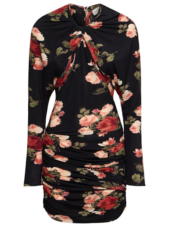 Luisaviaroma Vestito mini in jersey stampato drappeggiato