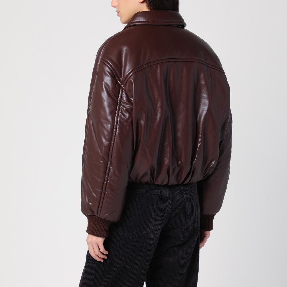 AGOLDE Bomber Marrone In Eco Pelle