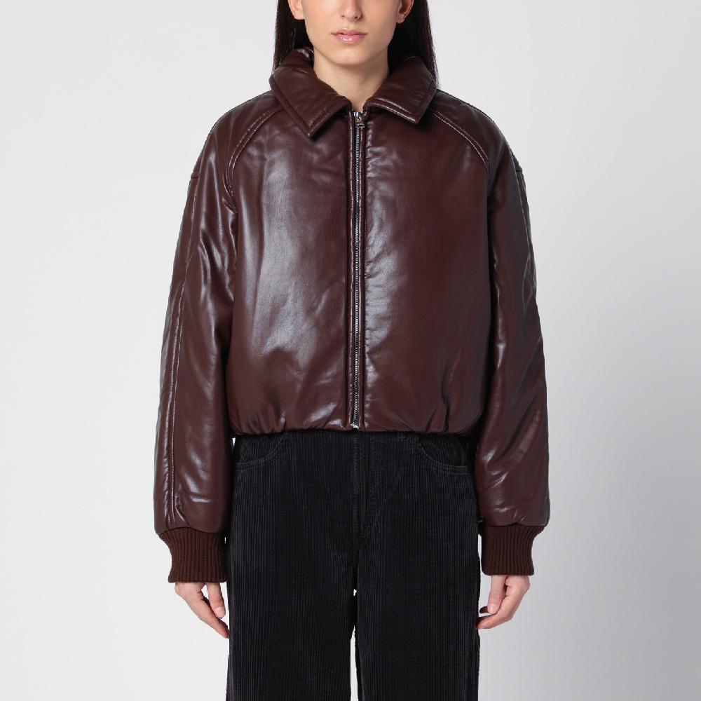 AGOLDE Bomber marrone in eco pelle