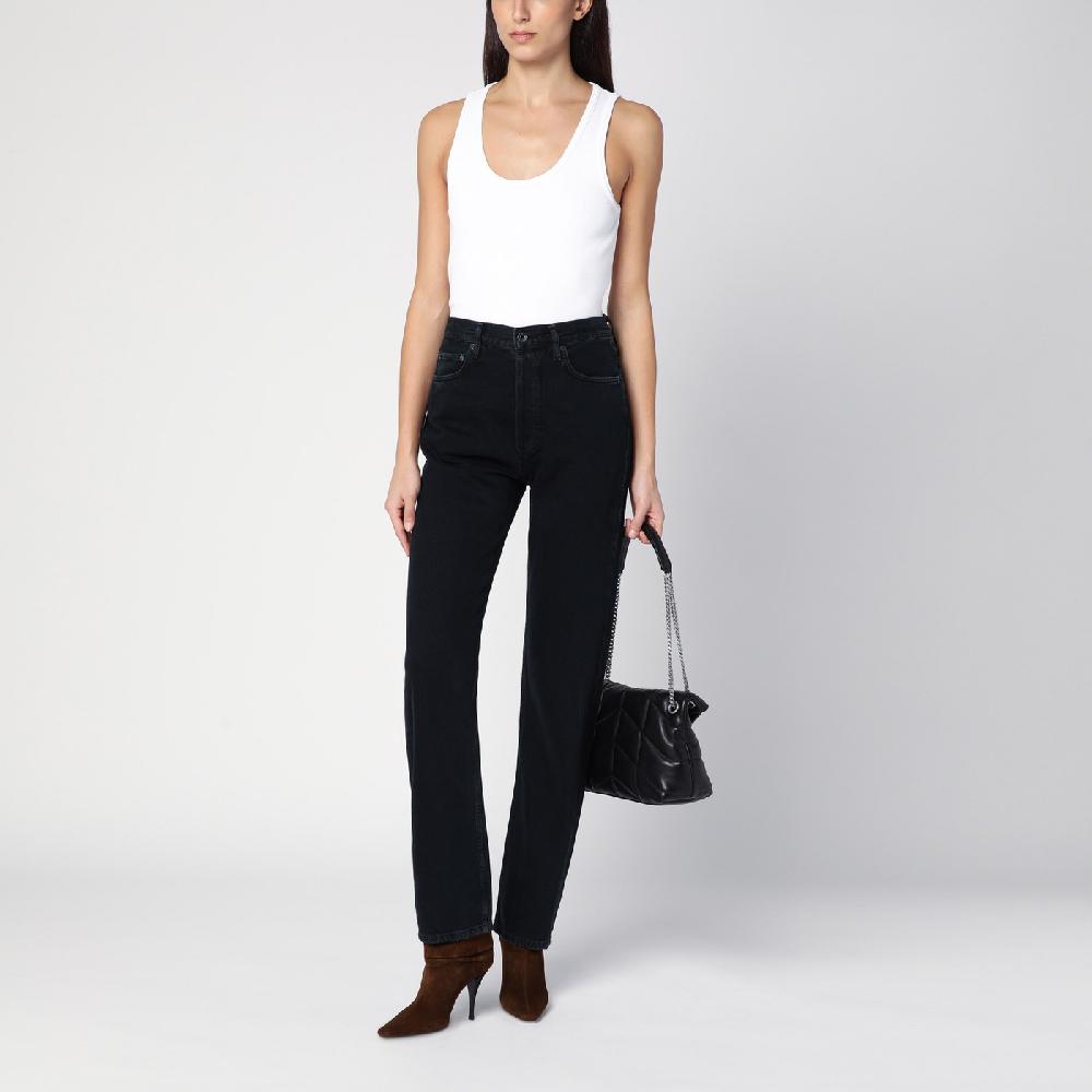 AGOLDE Jeans Nero In Denim Rigenerato
