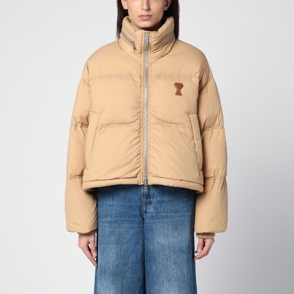 Ami Paris Piumino Ami de Coeur beige