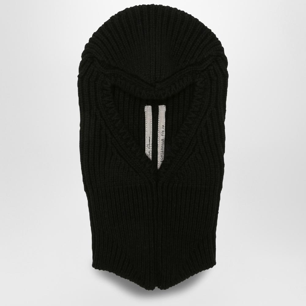 Rick Owens Balaclava Porterville Skull nero in cashmere