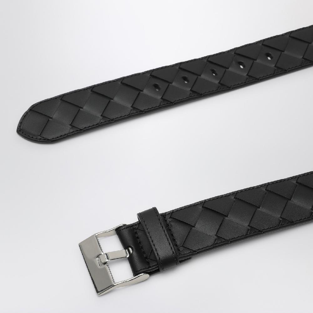 Bottega Veneta Cintura Watch Nera In Intrecciato