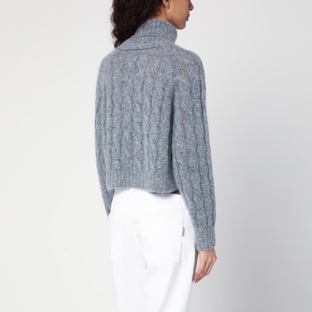 Brunello Cucinelli Maglione Dolcevita A Trecce