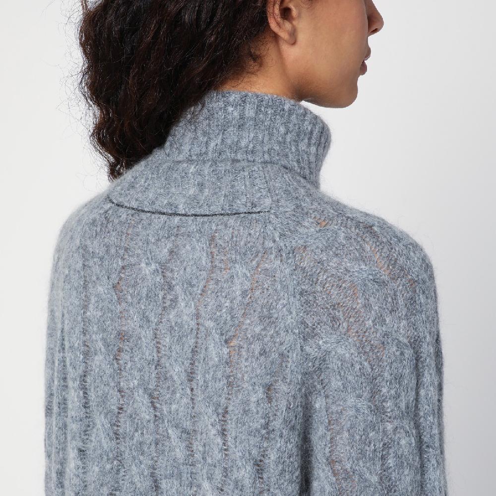 Brunello Cucinelli Maglione Dolcevita A Trecce