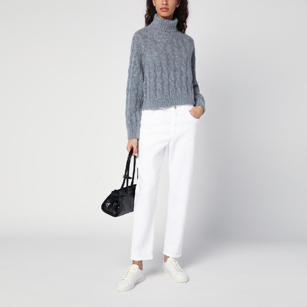 Brunello Cucinelli Pantalone Bianco In Cotone