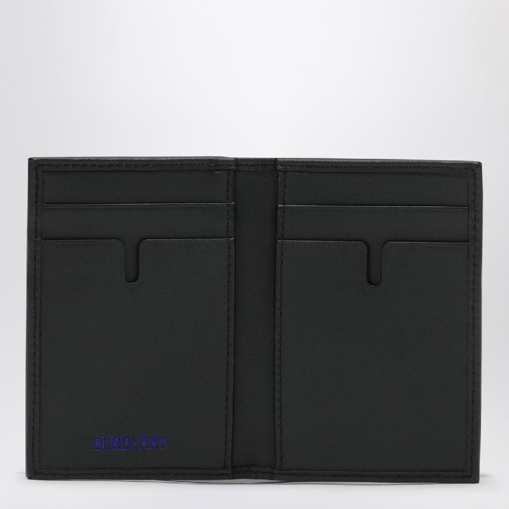 Burberry Portafoglio A Libro Nero Con Motivo Check