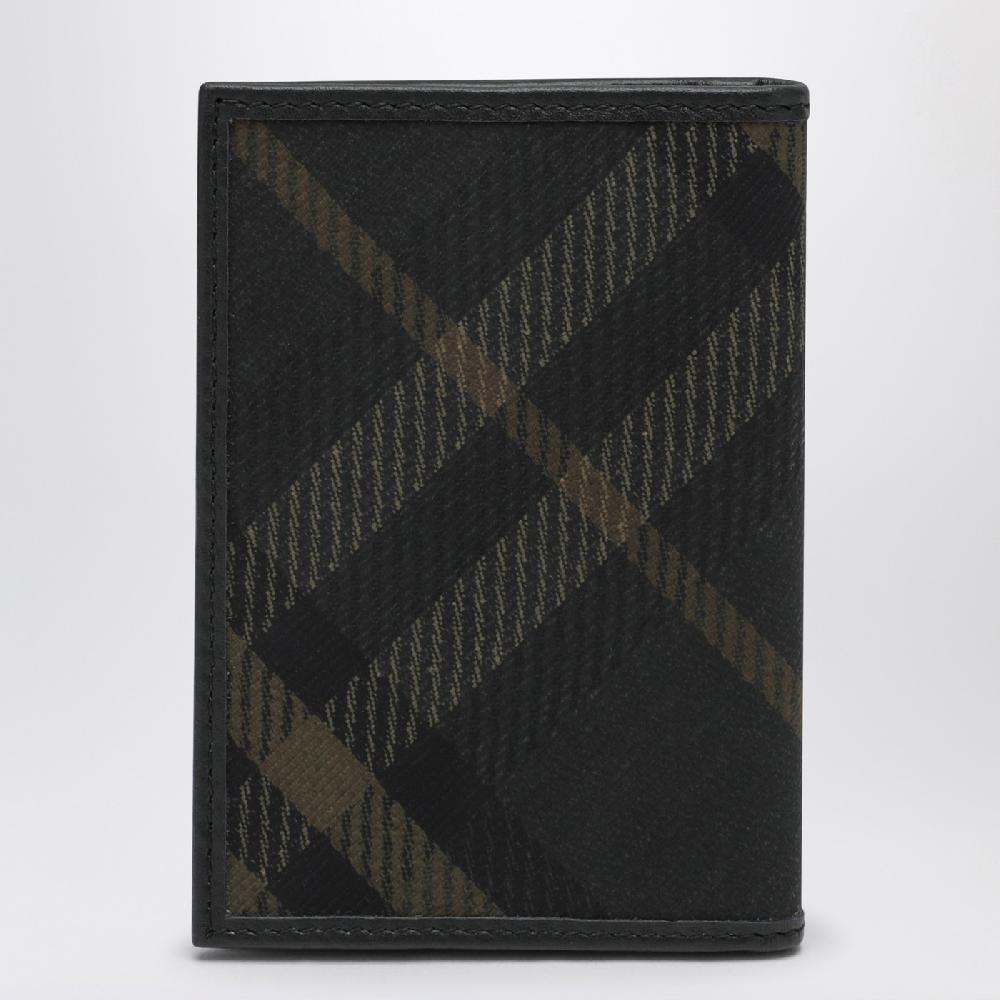 Burberry Portafoglio A Libro Nero Con Motivo Check
