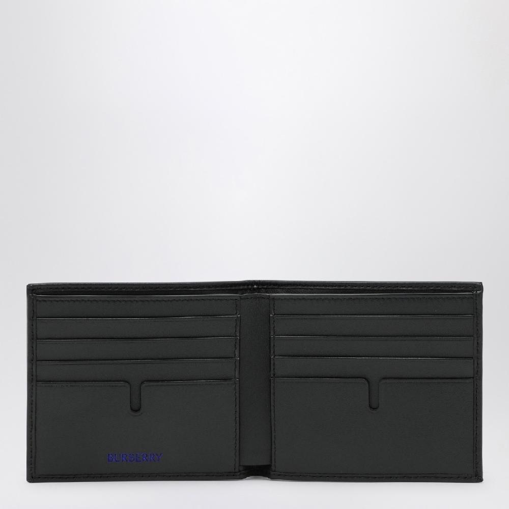 Burberry Portafoglio Bi-fold Nero Con Motivo Check