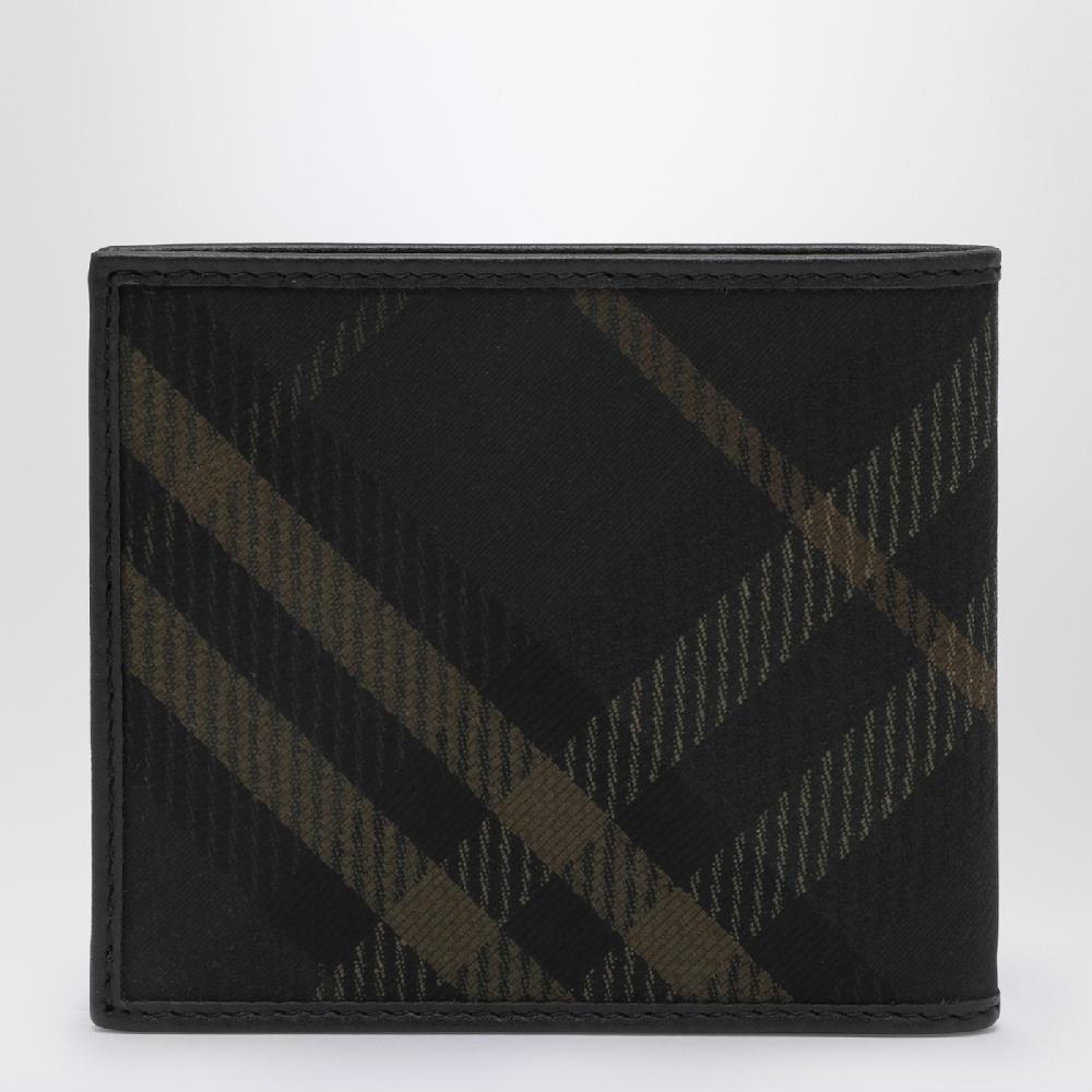 Burberry Portafoglio Bi-fold Nero Con Motivo Check