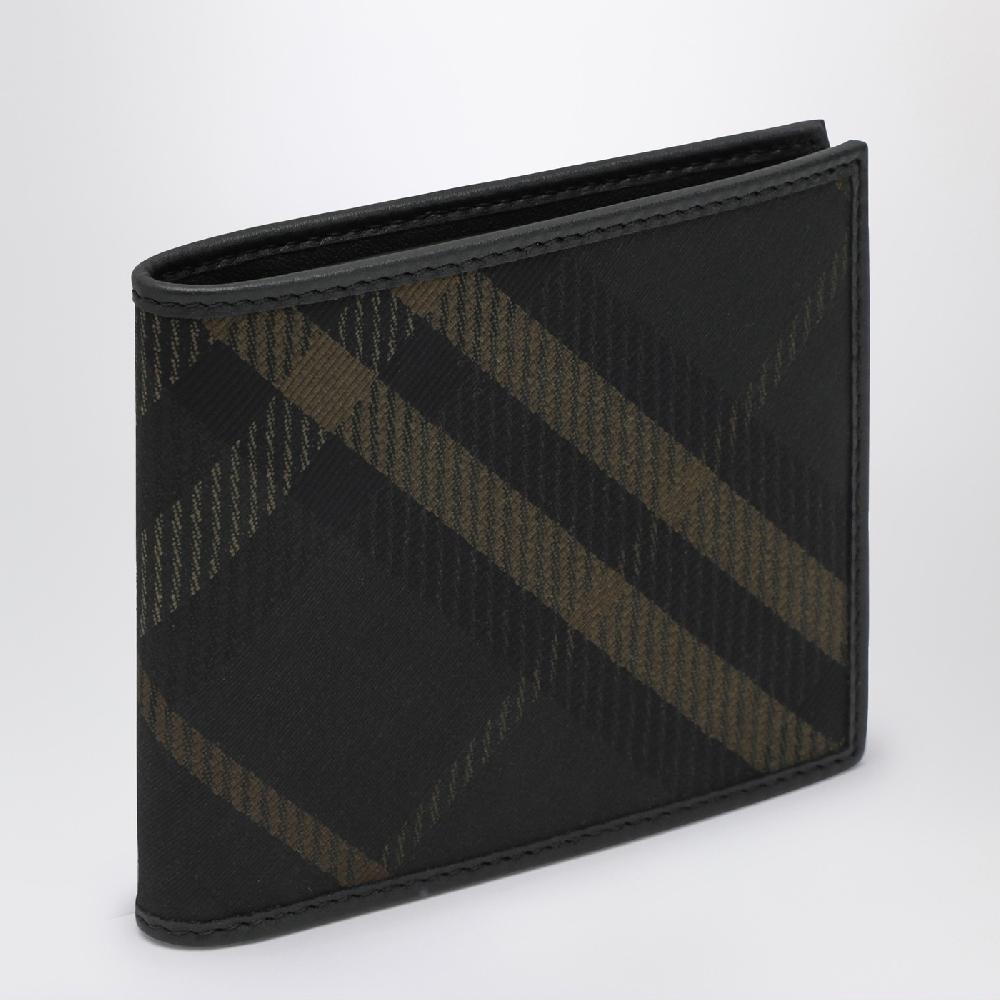 Burberry Portafoglio bi-fold nero con motivo Check