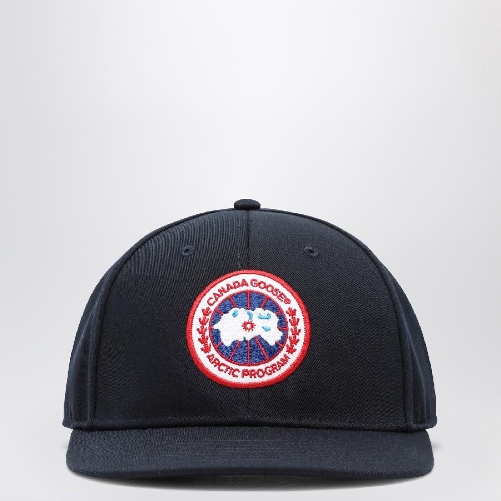 Canada Goose Cappello Da Baseball Blu Con Patch