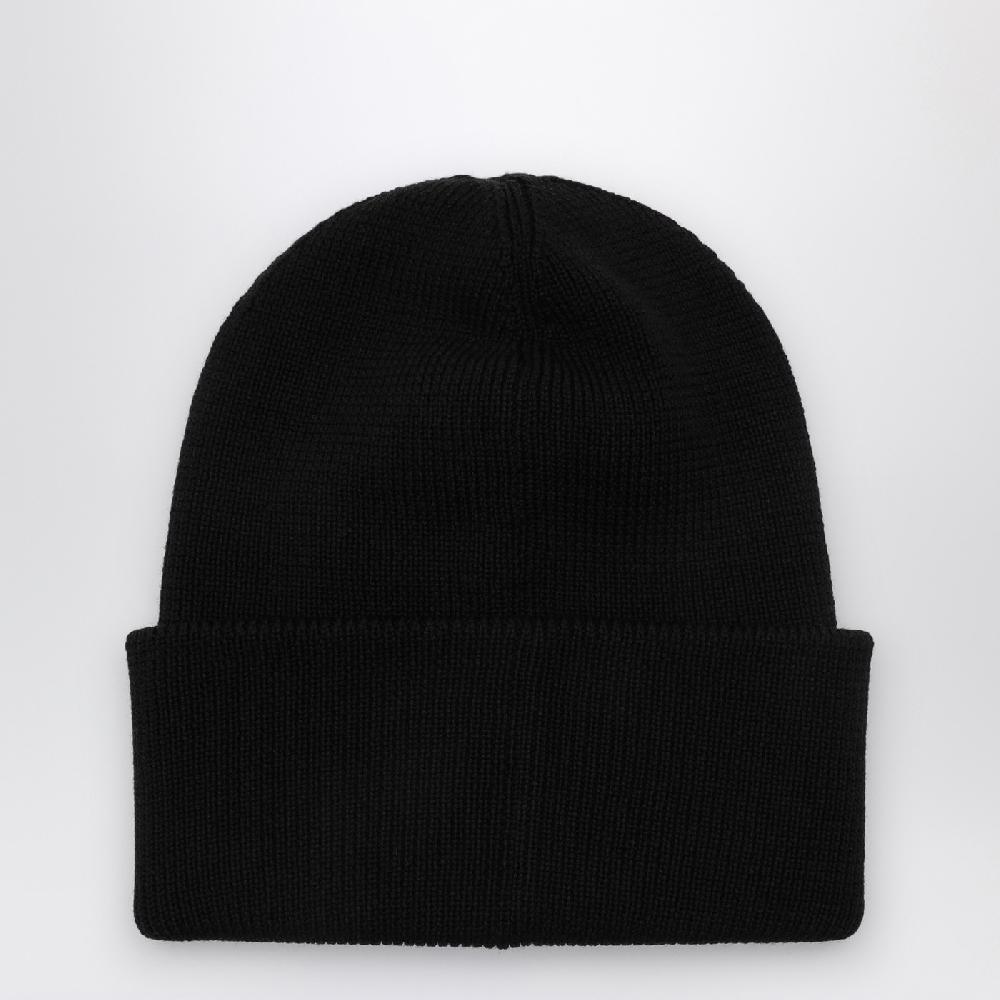 Canada Goose Cuffia Nera Con Patch Logo