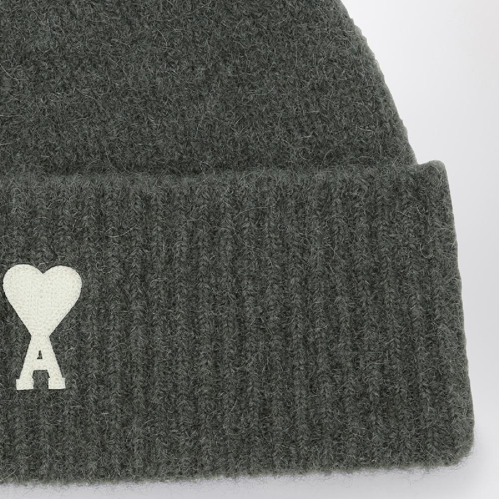 Ami Paris Cappello Ami De Coeur Grigio Chiaro In Alpaca