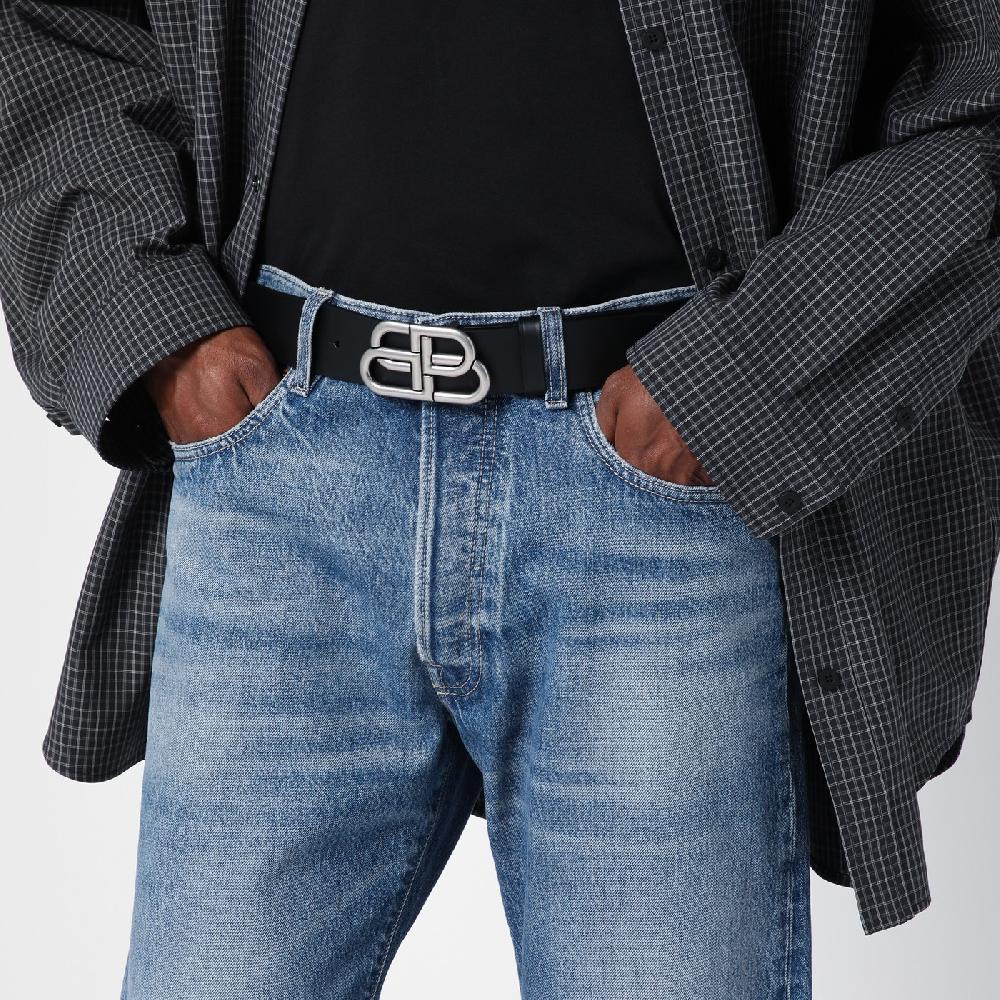 Balenciaga Cintura BB Extra Large Nera In Pelle Di Vitello