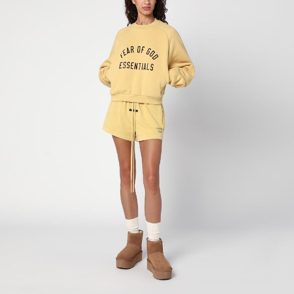 Fear Of God Essentials Felpa Cropped Ambra Con Logo