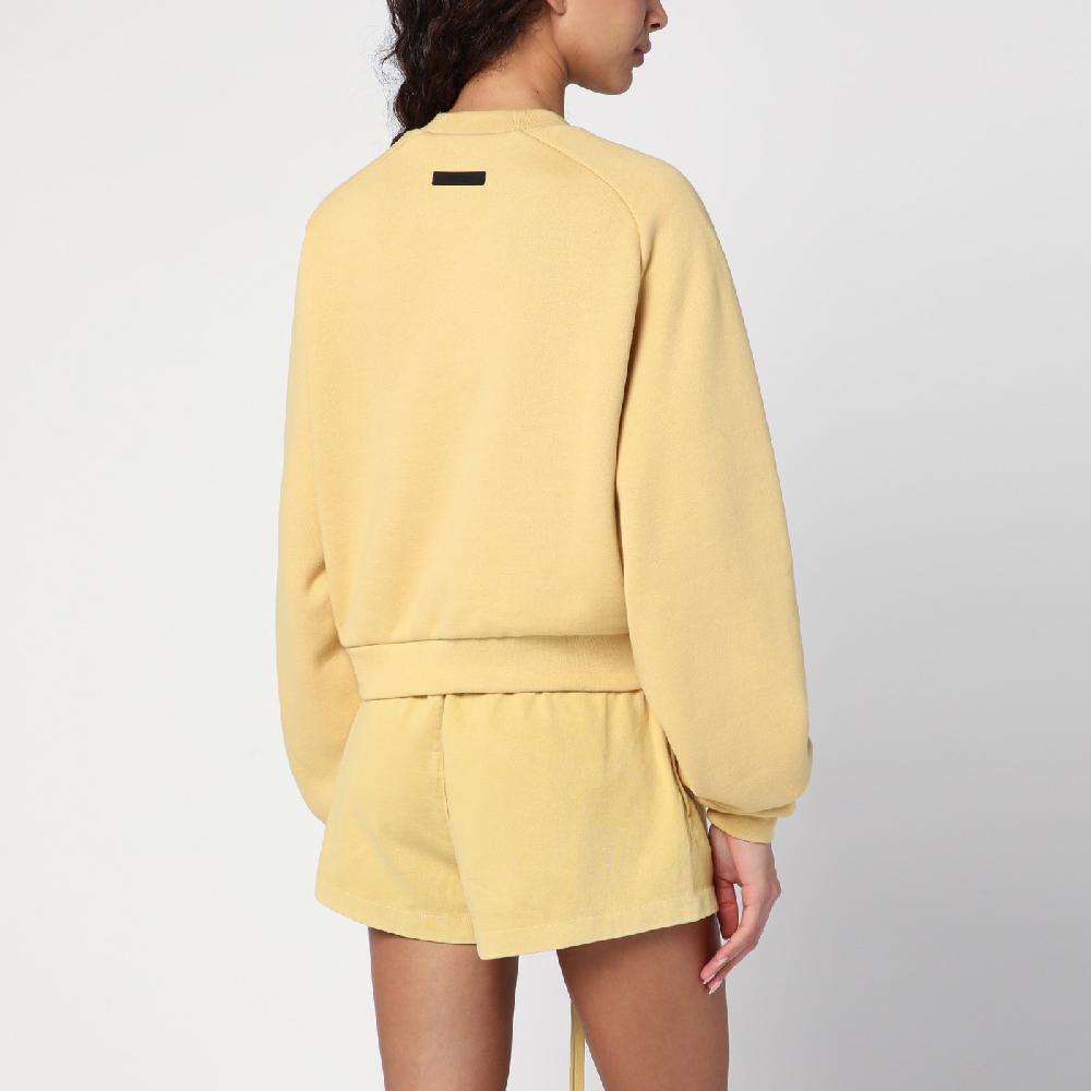 Fear Of God Essentials Felpa Cropped Ambra Con Logo