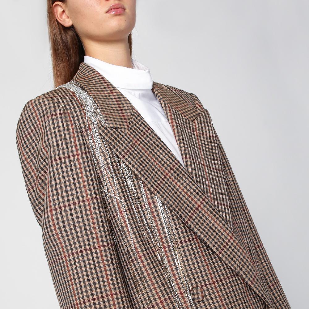 Dries Van Noten Giacca Doppiopetto Con Motivo Vichy In Lana