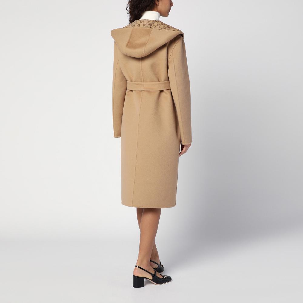 GUCCI Cappotto Con Cintura Reversibile Beige